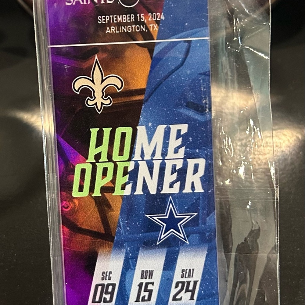 Saints vs Cowboys 2024 NFL Home Opener Ticket